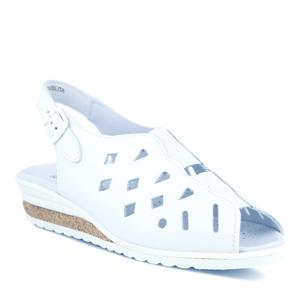 NWT | Spring Step | Dublita | White Wedge Sandals